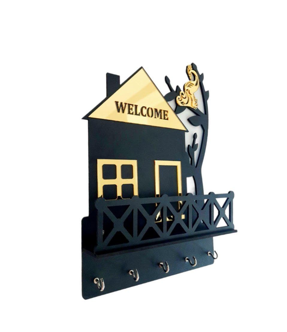 Home and Peacock Key Holder for Home | Wall Stylish Key Stand | Key Hanger