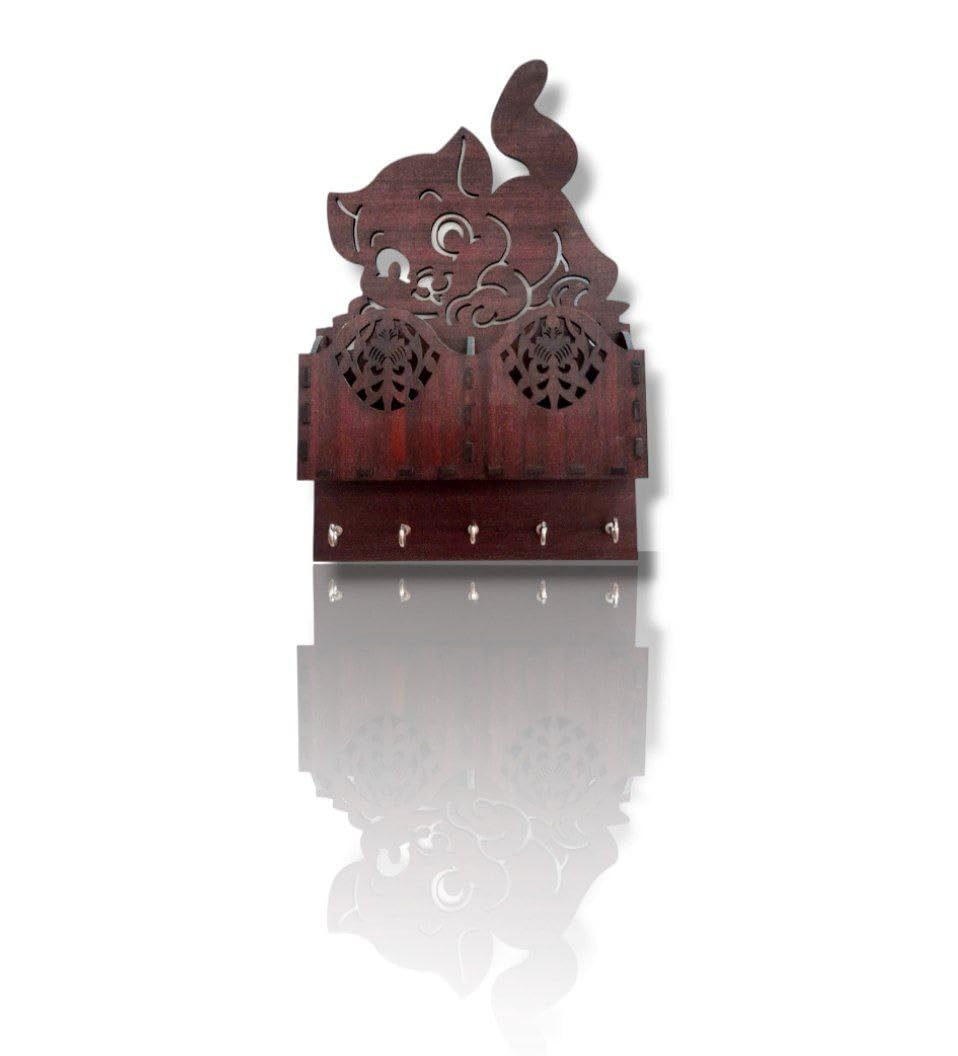 Cat and Mobile Key Holder for Home | Wall Stylish Key Stand | Key Hanger
