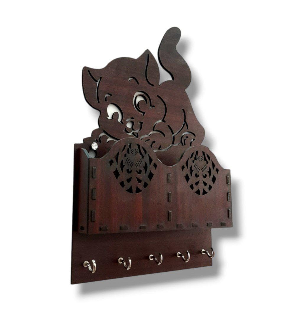 Cat and Mobile Key Holder for Home | Wall Stylish Key Stand | Key Hanger