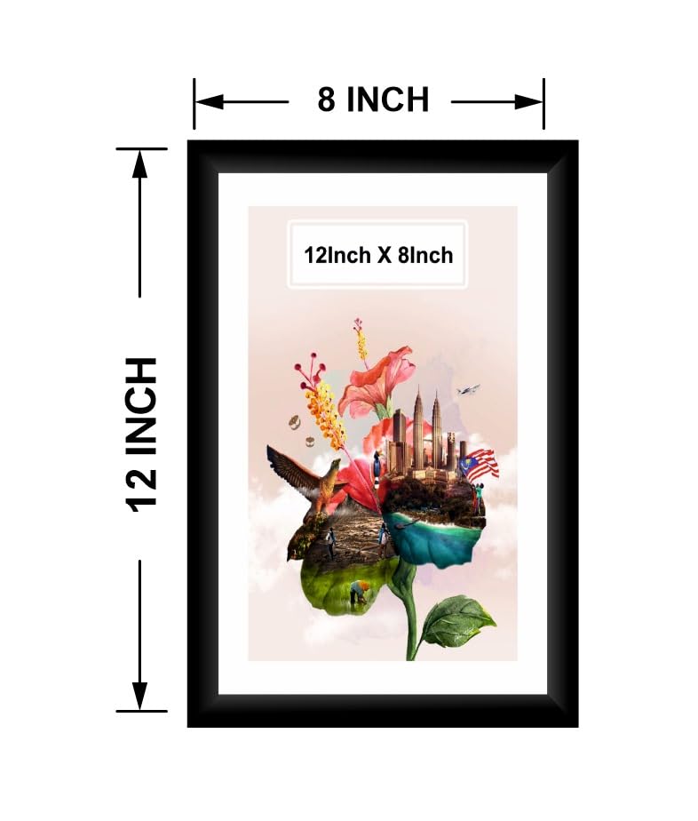 Framed Painting/Posters for Room/Wall Decoration, Set of 3 Black Frame | Modern Art Decoration | Home Decor Frames |