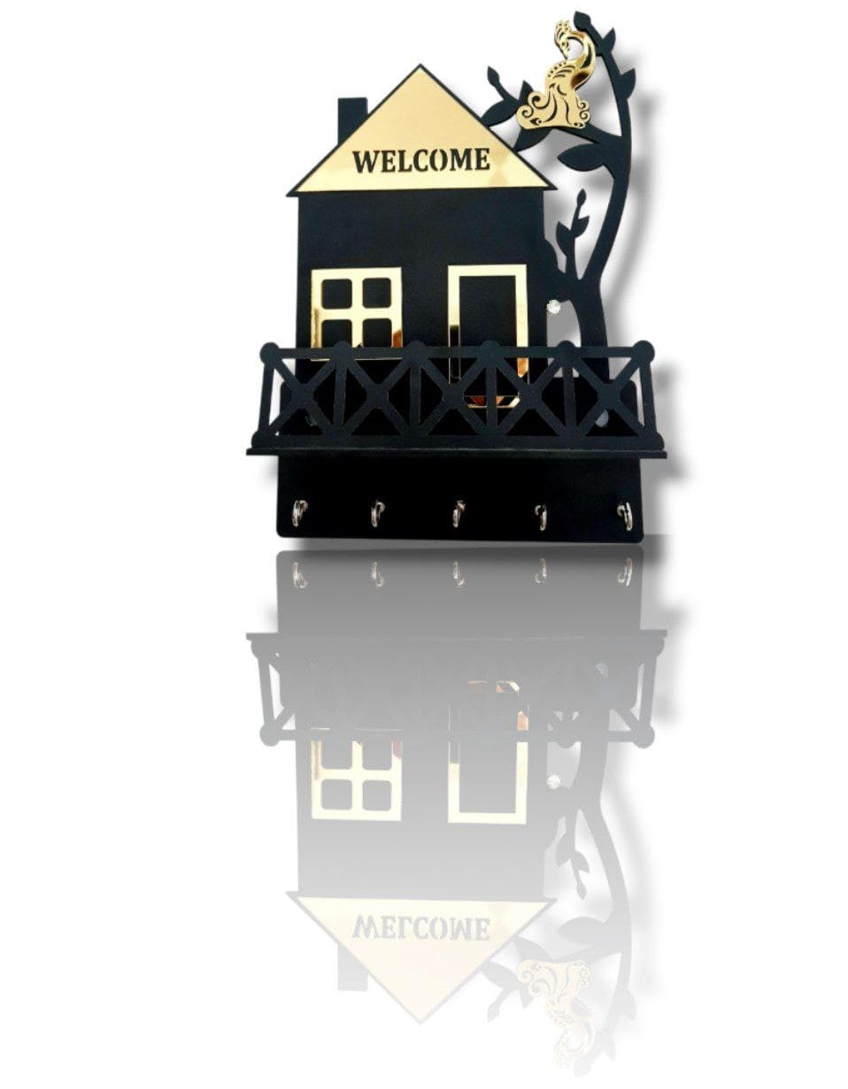 Home and Peacock Key Holder for Home | Wall Stylish Key Stand | Key Hanger