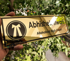 Click to see full view        Vectopic? Customized Self Adhesive Name Plate | Black & Gold Engraving Sheet with Vinyl Lettering| With Font Plate color Options | Name Plate For Home, Office & Outdoor Entrance 30x15 Cm | Color-Gold