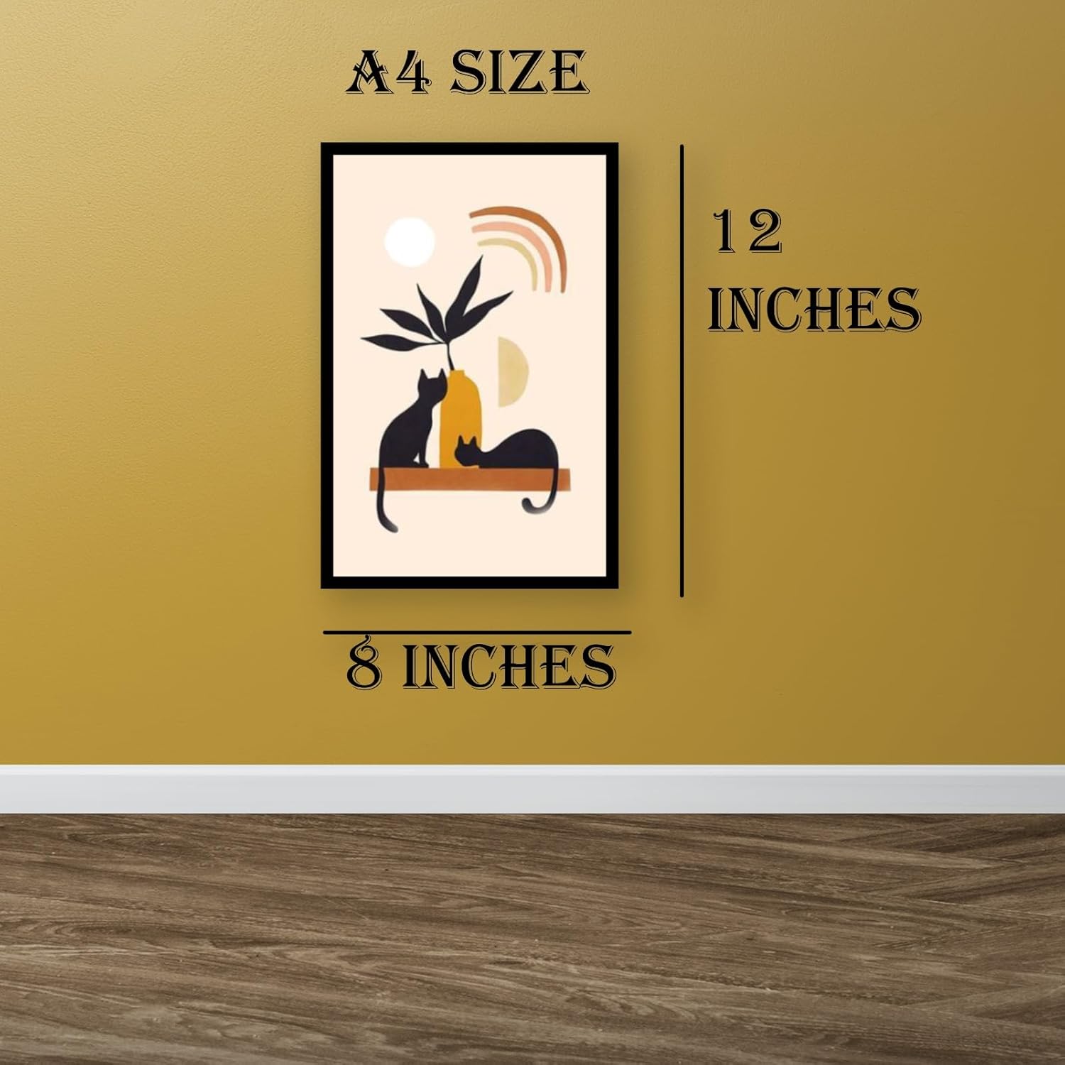 Vectopic Decorative Wall Frame Set of 2 | Abstract Modern Art Print Posters for Home Décor | A4 Size (8x12 Inches) Black Frame