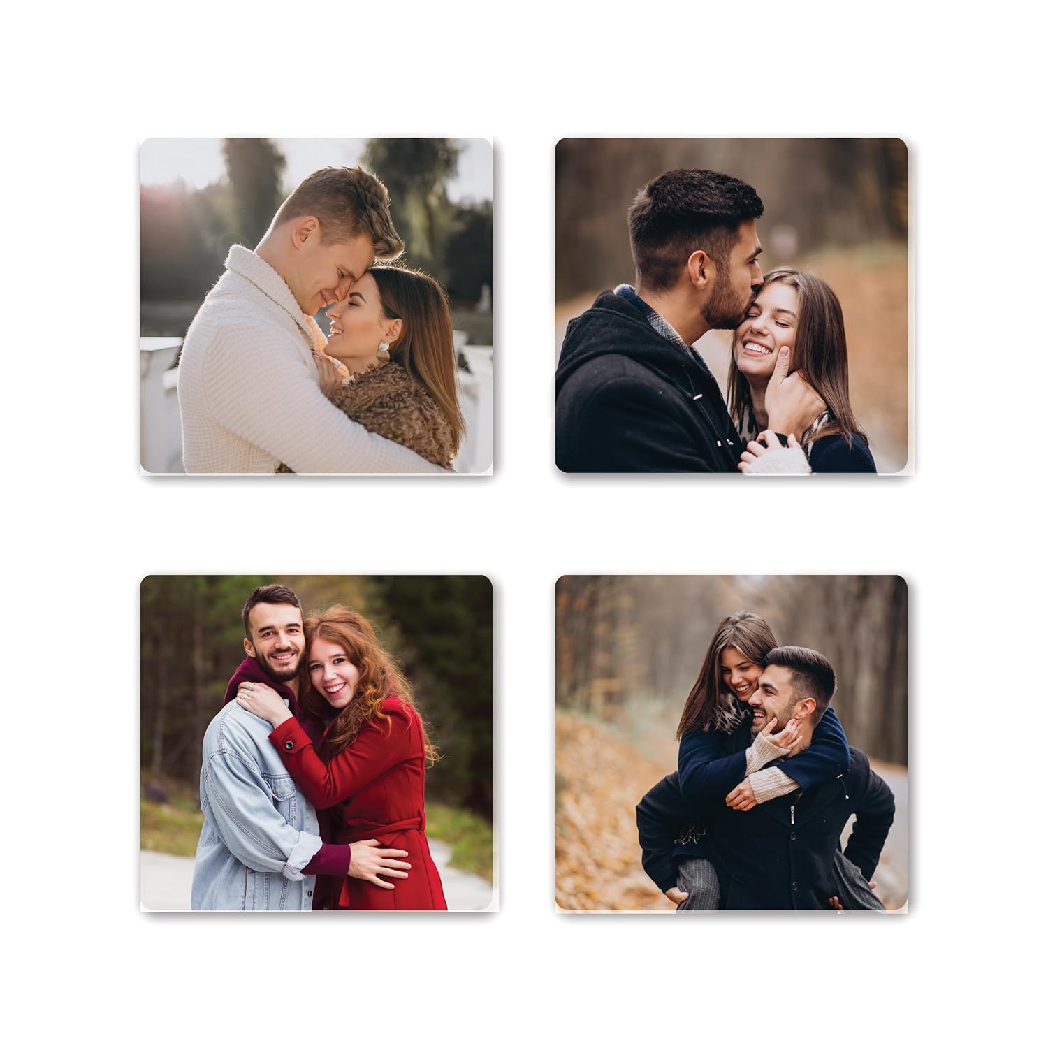 Personalized Fridge Magnets Set of 4 | Custom Photo Refrigerator Magnets | Stylish Magnetic Fridge Decoration Items |